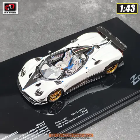 LCD Diecast 1:43 Pagani  Zonda HP Alloy Car Model Static Display Pieces Holiday Gift Collection