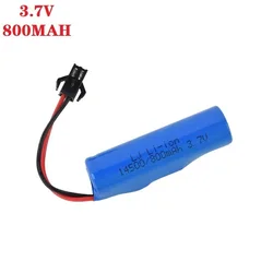 1-5PCS 3.7v 800mah lipo battery For JJRC C2 D828 RC Car Parts 14500 SM-2P For RC Stunt Dump Car Battery Toys Accessories