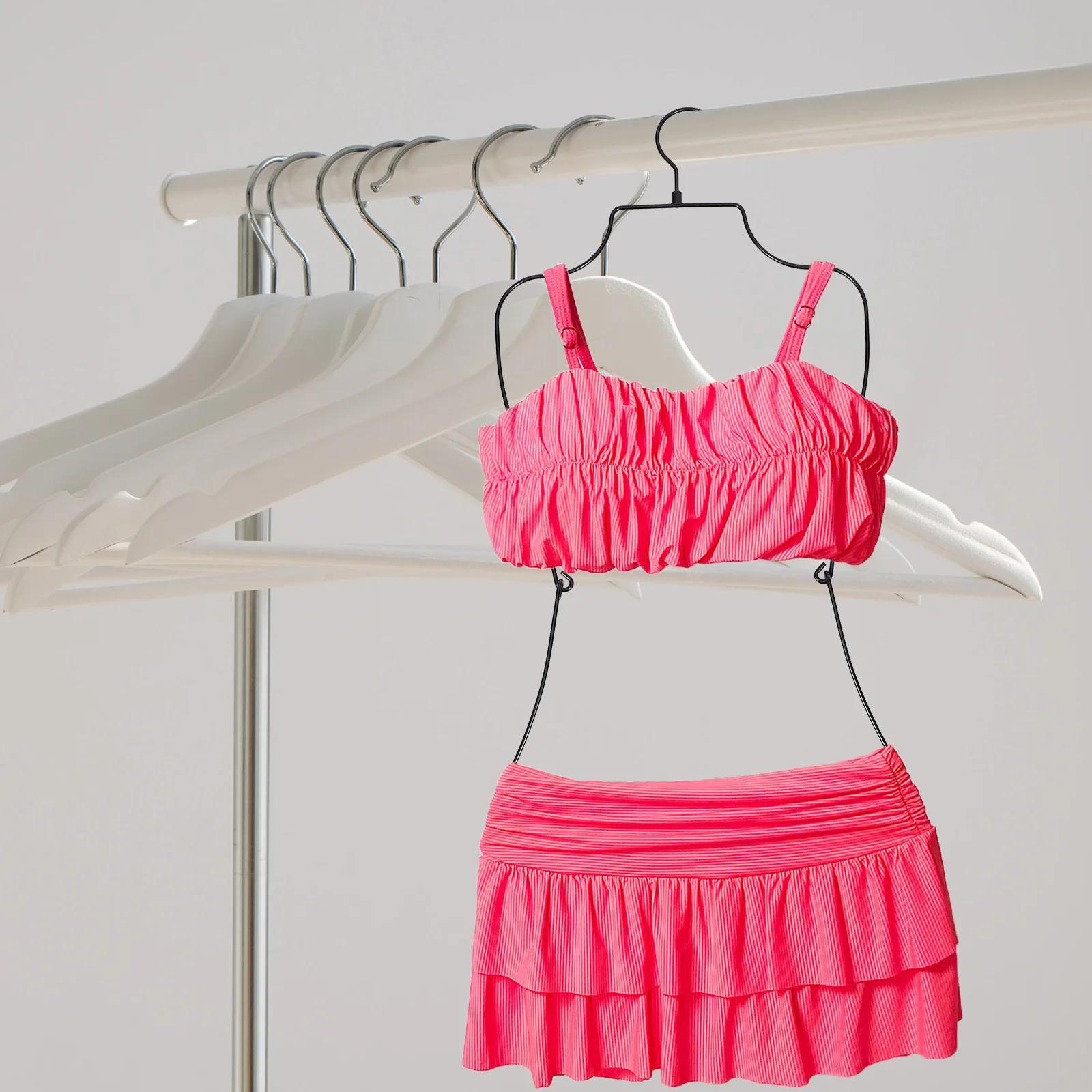 

Kids Swimsuit High Manganese Steel Infant Clothing Hangers For Baby Toddler Swimwear Drying Rack Lightweight Clothes