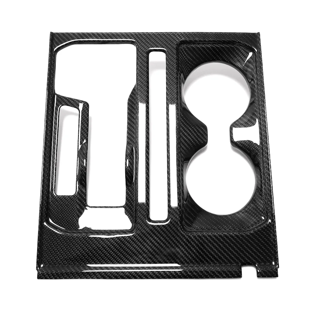 

For Ford F-150 F150 F250 F350 Raptor Lariat Limited XLT 2021+ Center Console Gear Shift Cover Frame Real Carbon Fiber Trim