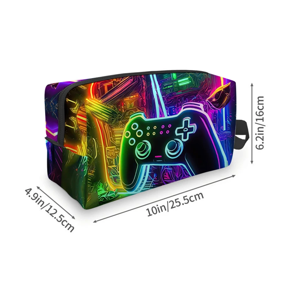 GamePad Pattern Cosmetic Bag For Boy And Girls Best Gifts 2D Flat Cartoon  Bags Storage Bag For Children