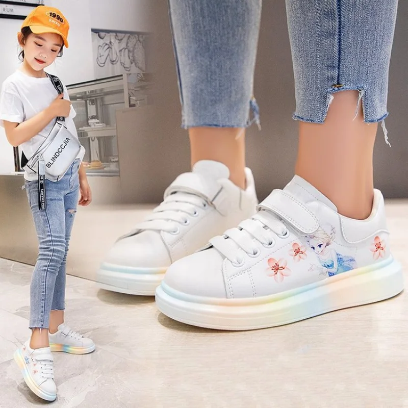 Zapatillas ragazza scarpe Casual 2023 estate nuova moda scarpe sportive bambino grande scarpe bianche piattaforma scarpe da Tennis scarpe per bambini