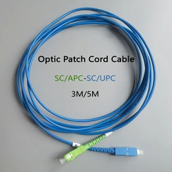 Fiber Optic Patch Cord SC/APC To SC/UPC 3M/5M Simplex Single Mode FTTH Indoor Jumper Cable fibra Optica