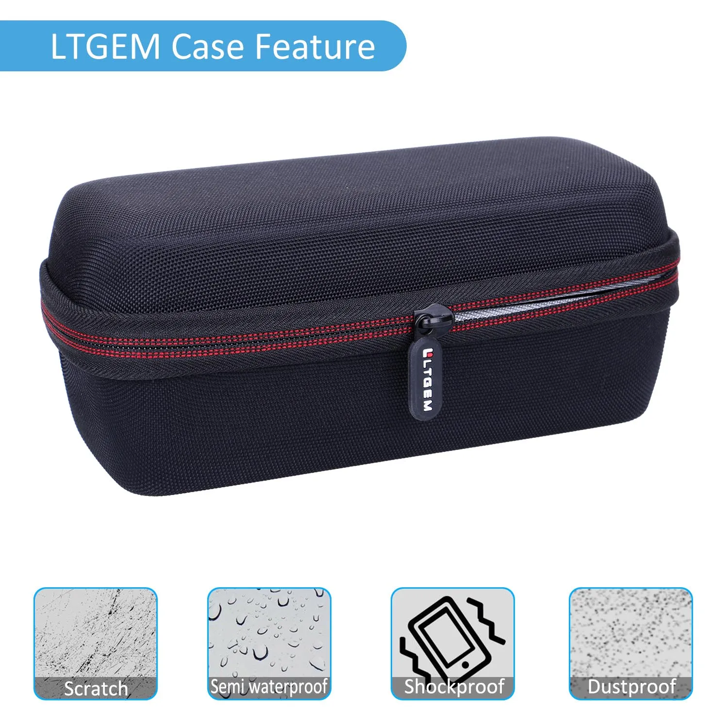 LTGEM EVA Hard Case for JBL FLIP 5 or JBL FLIP 6 Waterproof Portable Bluetooth Speaker - Travel Protective Carrying Storage Bag