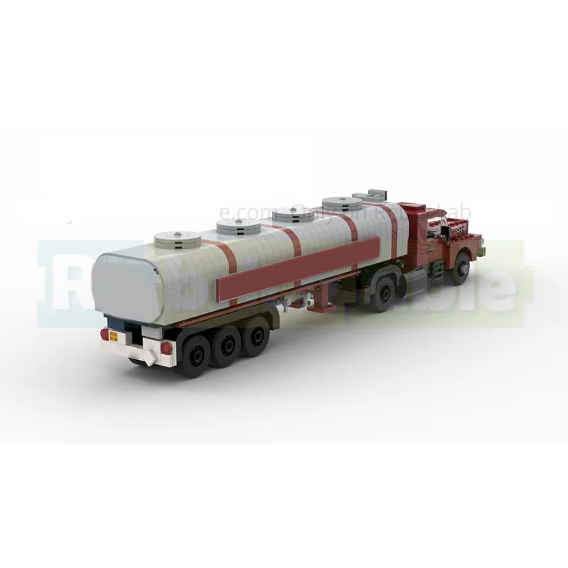 

MOC-249596 Classic New Cargo Tanker Truck Building Block Model 660 Parts MOC Creative Boys Children's Birthday Toy Gift