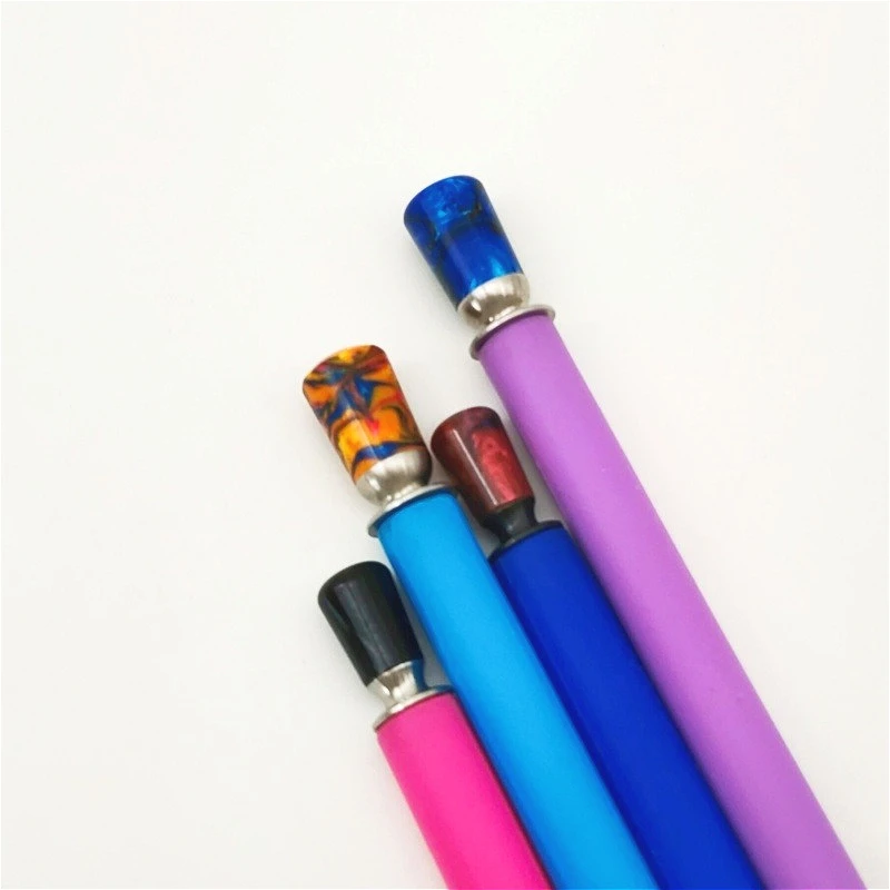 1 قطعة 510 فوهة بالتنقيط الفولاذ المقاوم للصدأ الراتنج قبعة على شكل مفصل القش #4