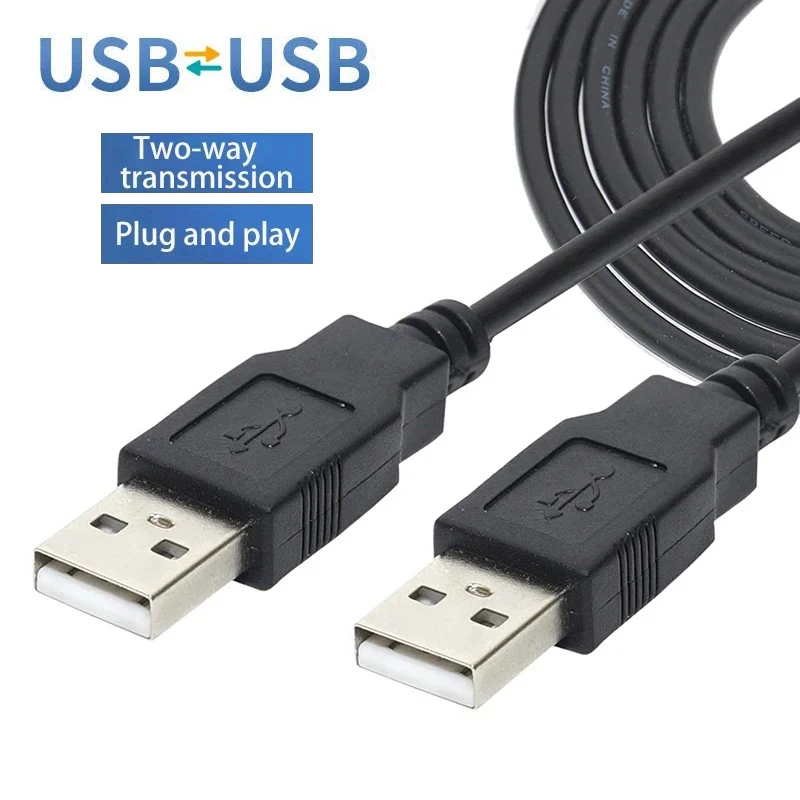 USB 2.0 Extension Cable USB to USB A Male to Male Data Sync Black Charger Extension Cable Cord USB Cable for PC Laptops Keyboard