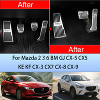 Car Accelerator Footrest Pedal Brake Clutch Pad Accessories For Mazda 2 3 6 BM GJ CX-5 CX5 KE KF CX-3 CX7 CX-8 CX-9 Axela ATenza