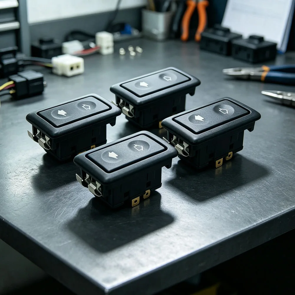 4Pcs 6Pin 12V-24V Illuminated Rocker Switch With Arrow Marking For Car Power Dashboard For Modification Kit 4Pcs