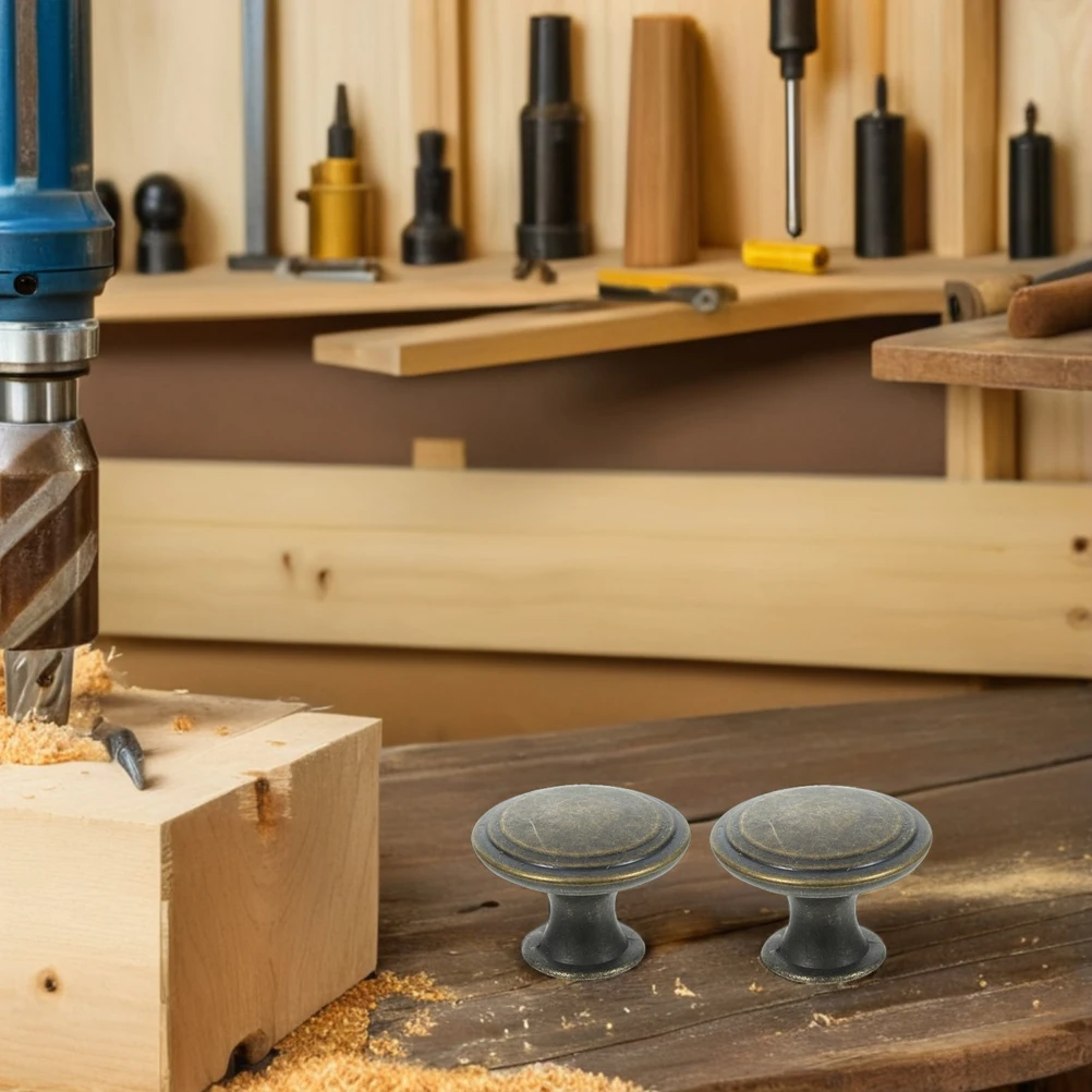 

4 Pcs Dresser Retro Cabinet Handles Vintage Knobs Kitchen for Cabinets Hardware Drawer Pulls Dark Brown Cupboard