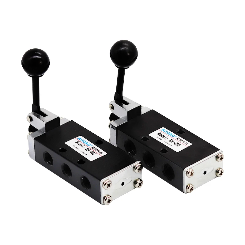 

Двухпозиционный пятиходовой направляющий клапан с ручным сбросом SH-402 SH-403 1/4" 3/8"