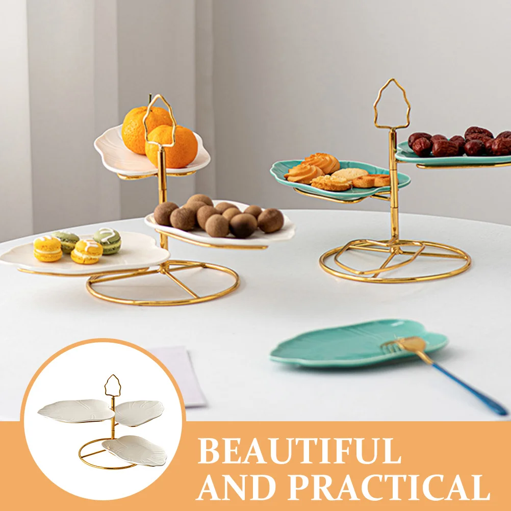 

1Set Cake Dessert Plate Fruit Serving Tray Detachable Three Tier Stand Multi-Function Snack Display Tray Party Wedding Supply