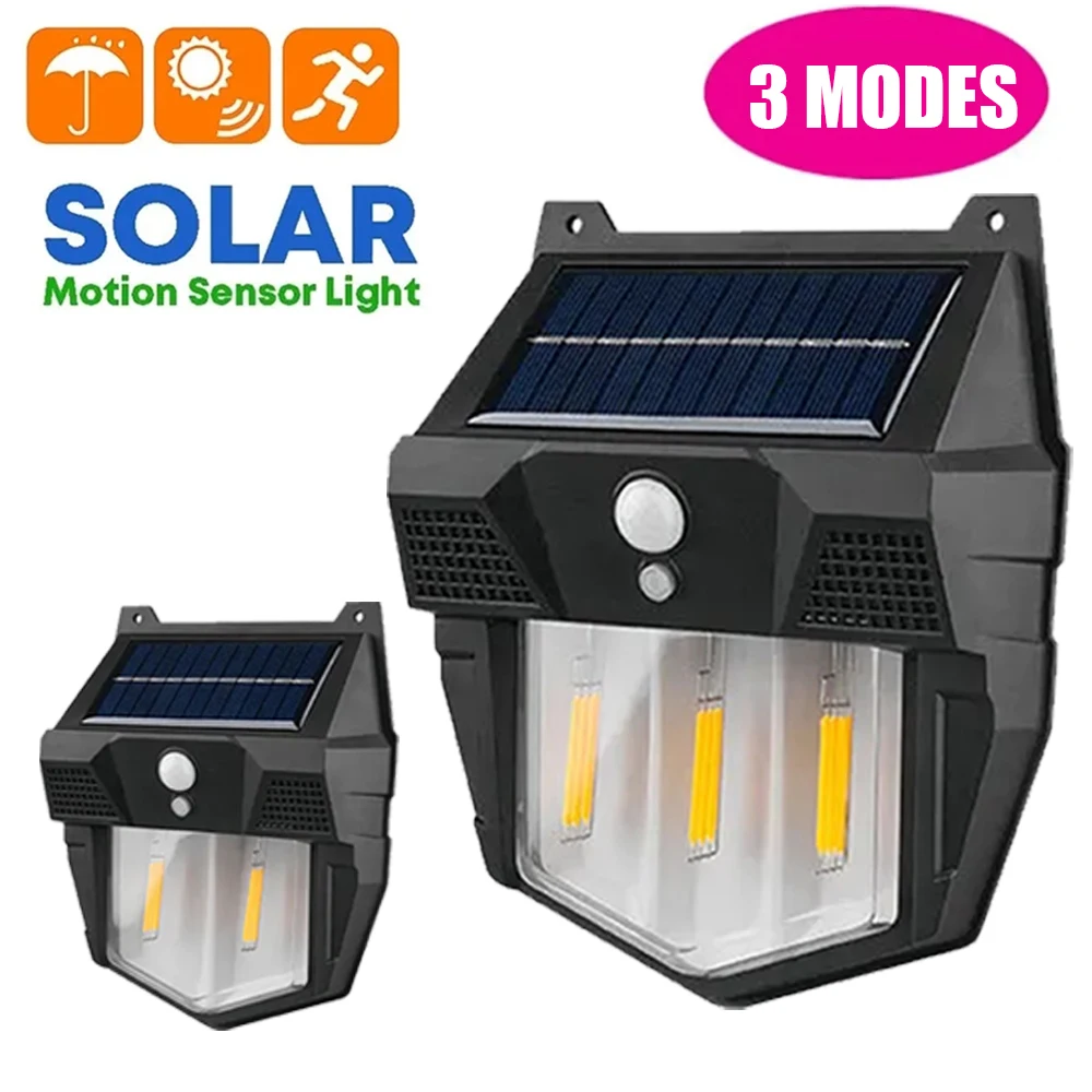 sensor sem fio led luz solar impermeavel emergencia projectores solares lampada de parede jardim patio terraco path decoration 01