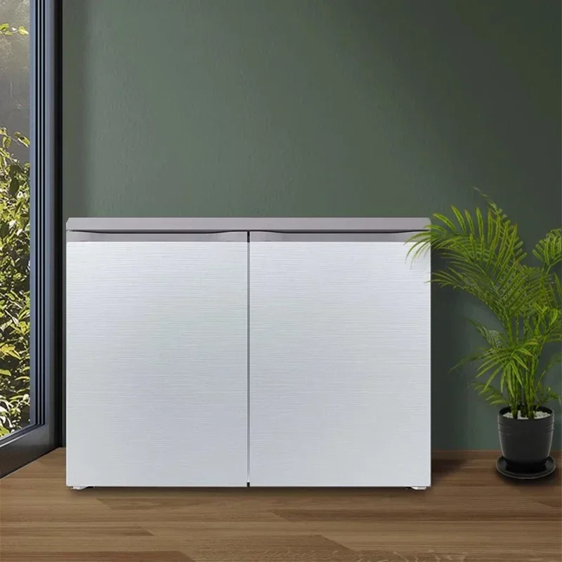 BCD-219W Ar-refrigerado Frost-free Household Horizontal Cabinet Incorporado, Pequeno-tamanho Double-door Low Refrigerador