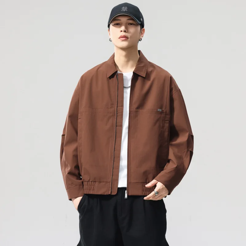 Autumn American Retro Coat Men Streetwear Fashion Loose Casual Cargo Varsity Jacket Cityboy Plus Size Outerwear