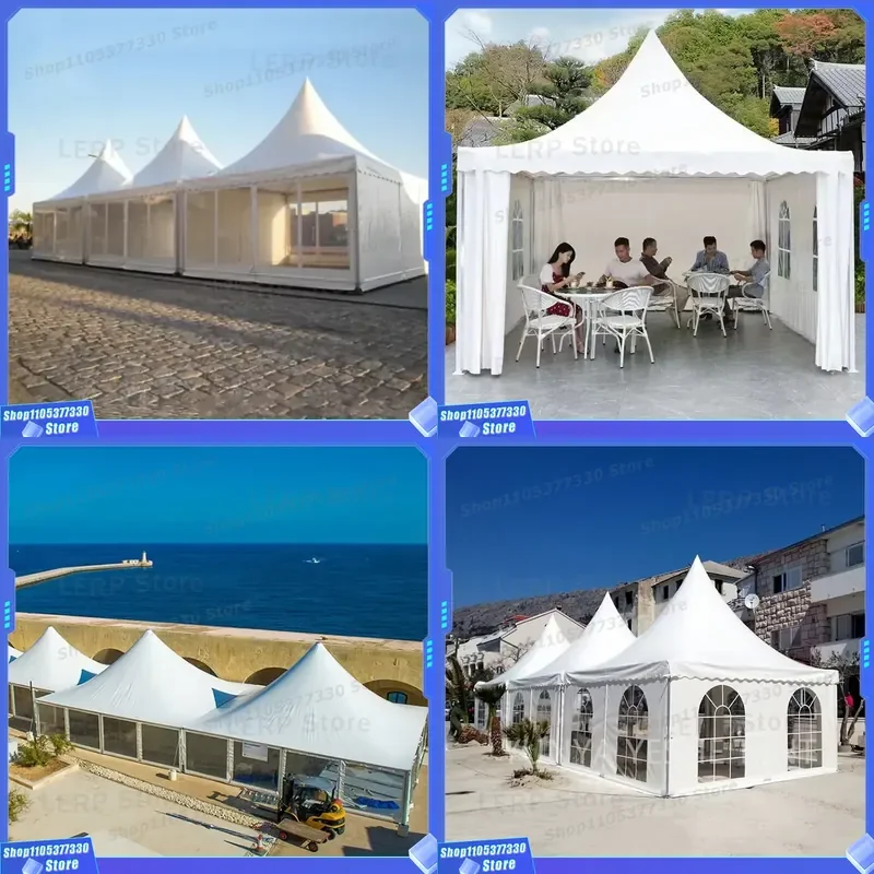 Wholesale 3*3m 4*4m 5*5m 6*6m 8*8m 10*10m Outdoor PVC Gazebo Pagoda Tent for Party