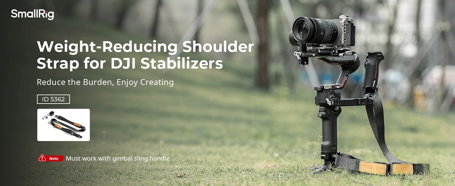 SmallRig Schultergurt für DJI Stabilisatoren Schwarz für DJI Gimbals für DJI RS 4/RS 3 Pro /RS4 Pro/RS 4 Mini/RS 3 Mini /RS2 5362 – Detail 1