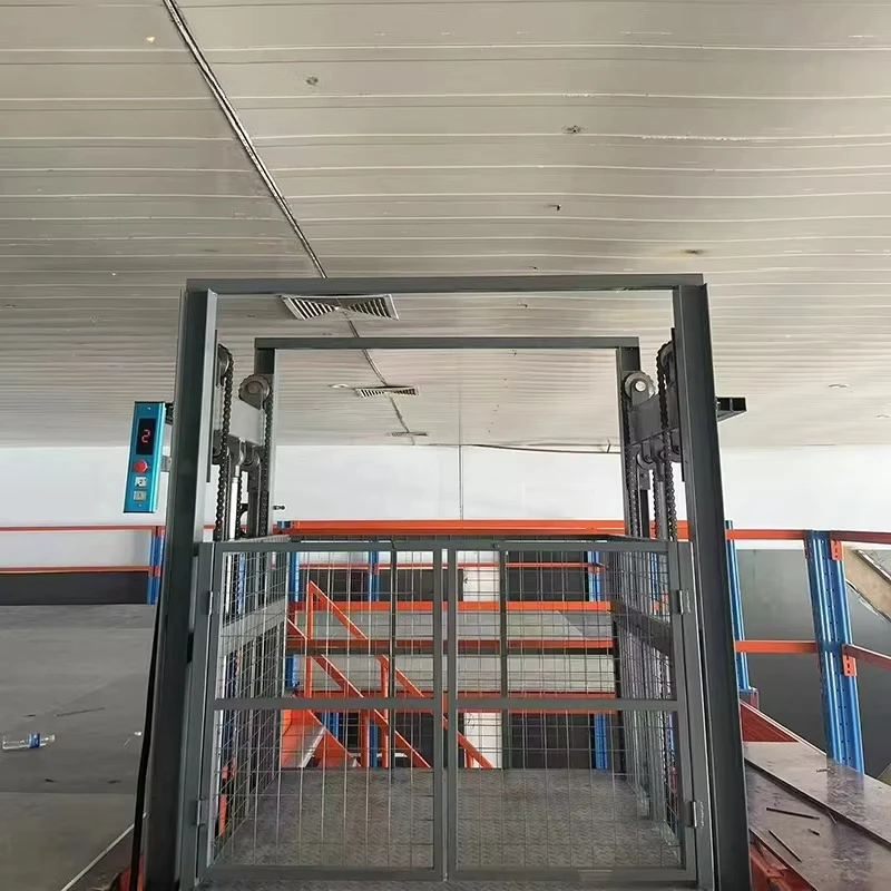 Space Saving Warehouse Cargo Lift Hydraulic Material Elevator for Mezzanine Pallets Cartons and Heavy Goods Handling