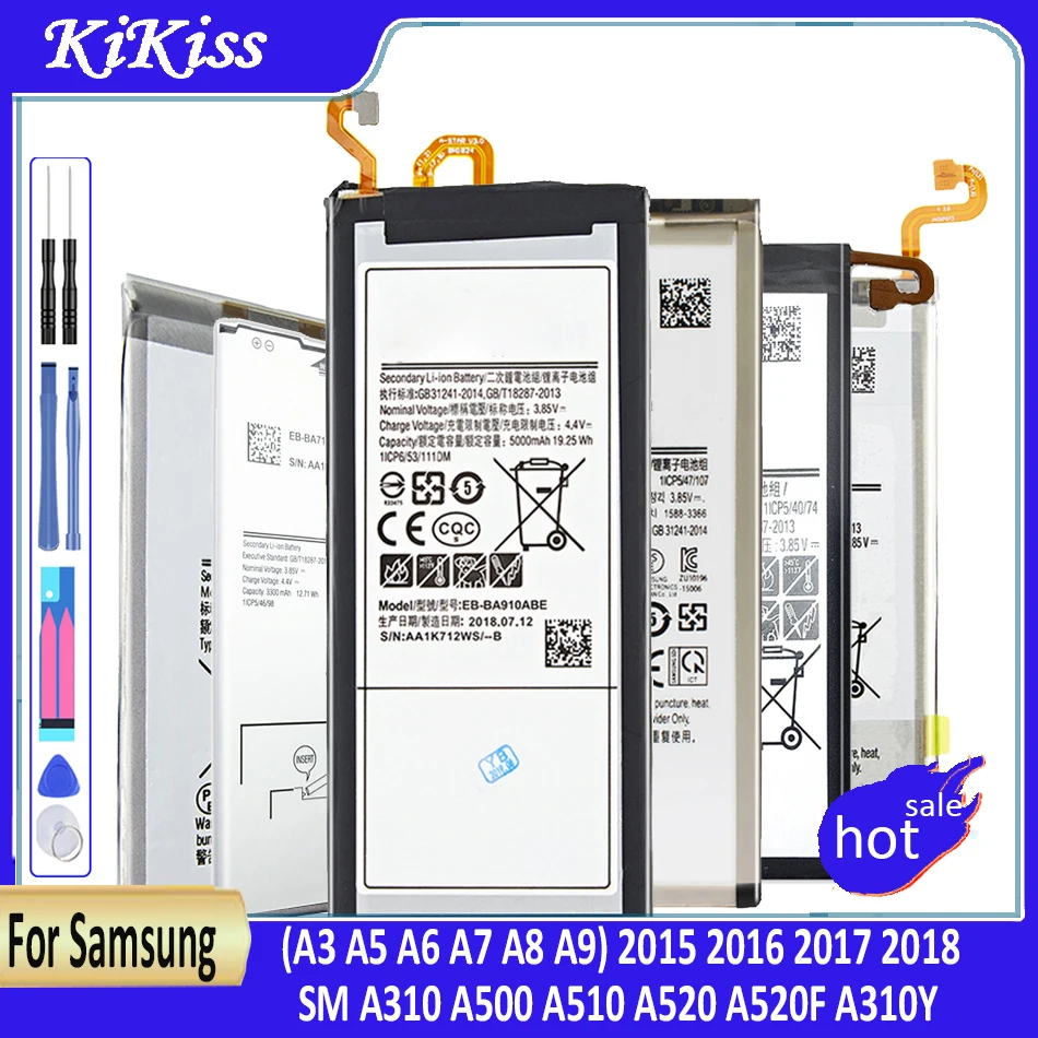 Battery EB-BA310ABE For Samsung Galaxy A3 A5 A6 A7 A8 A9 (2015 2016 2017 2018) SM A310 A500 A510 A520 A520F A310M A310Y SM-A310F