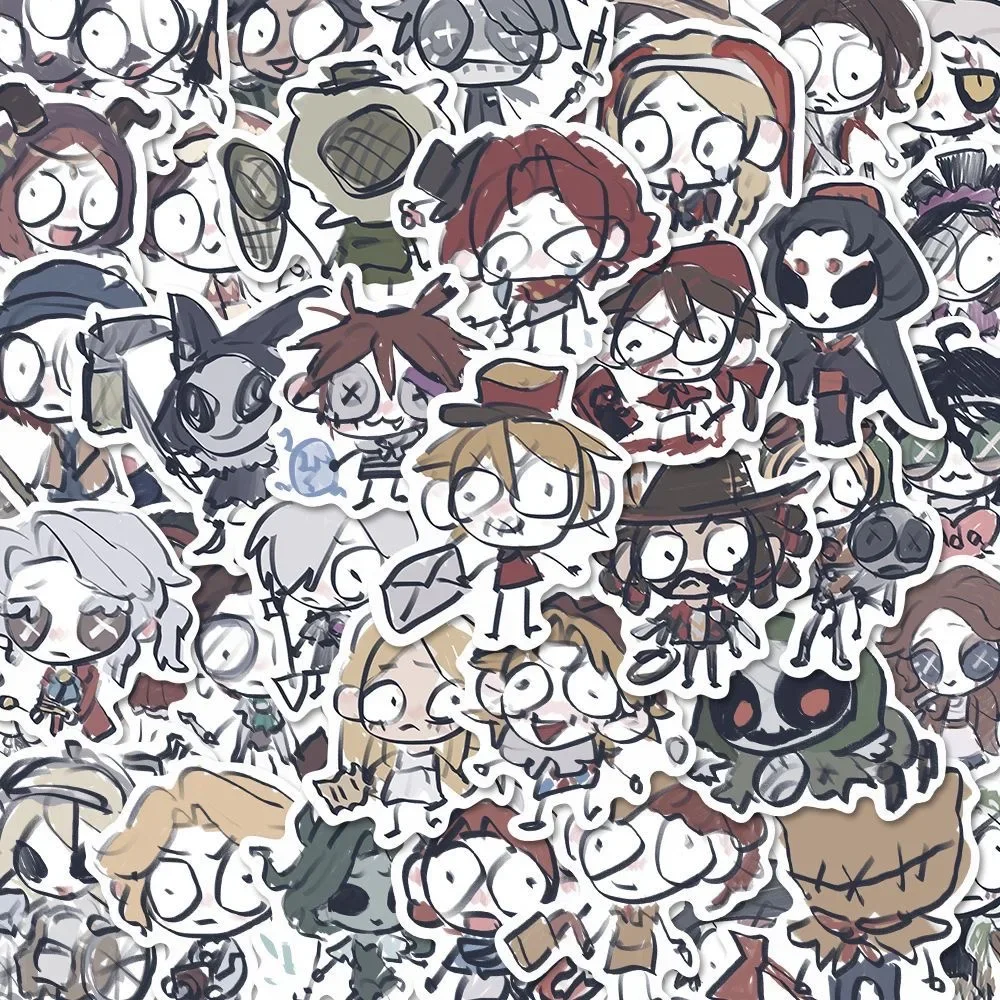 138 ملصقات شخصية خامسة مجردة لعبة اثنين يوان Q نسخة رسمت باليد ins ملصق متفجر الديكور لتقوم بها بنفسك مقاوم للماء #2