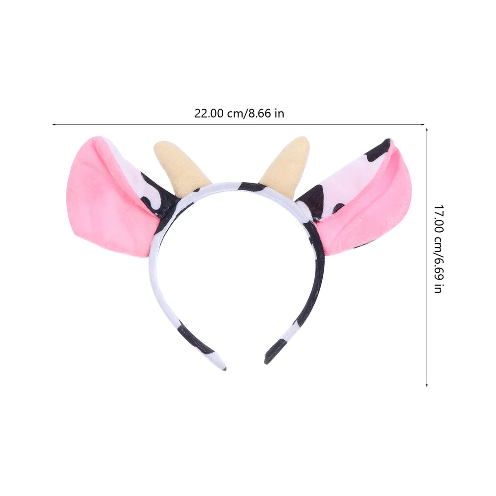 4 pçs animal bandana orelhas adorável dos desenhos animados decoração de cabelo acessório festa crianças hairband em forma de vaca adorável bandanas