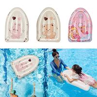 Kids Inflatable Surf Body Board Accessory Multipurpose 30.7x21.2inch Portable with Handles for Summer Beach Water Fun Toy PVC