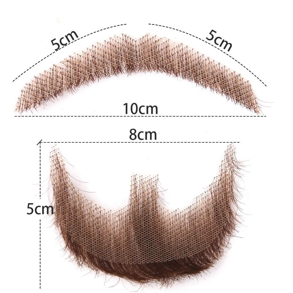 AOSI beard Fake Beard Mustache Used In Daily Life Man Hair Wig Handmade Hair Fake Beard