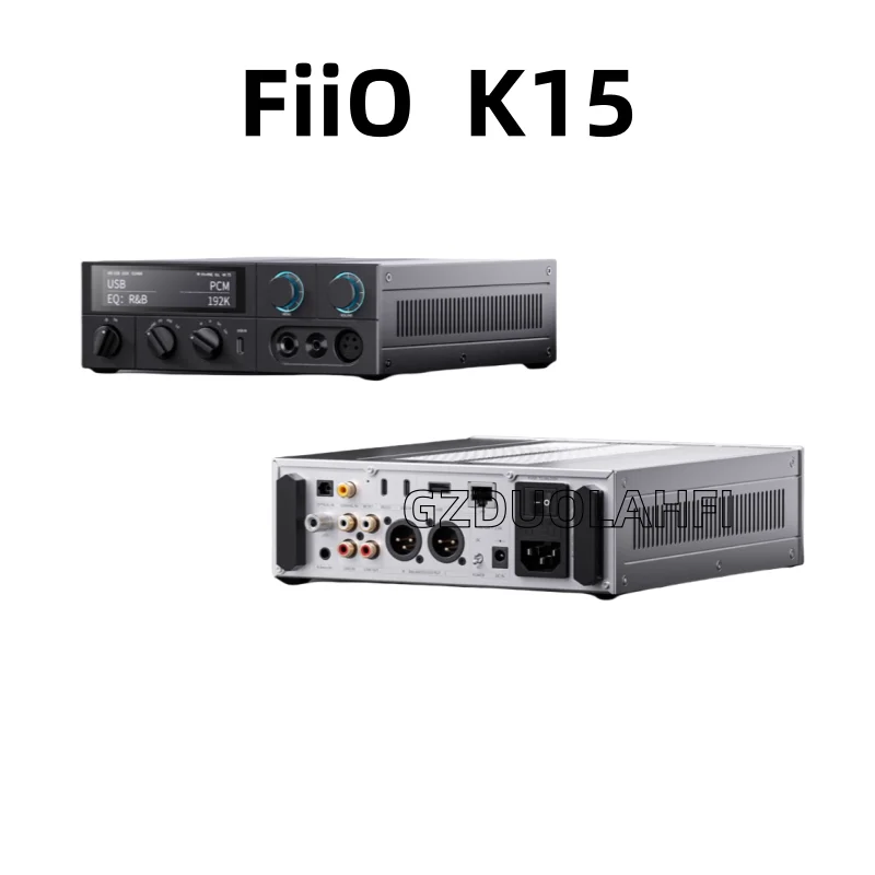 FiiO K15 سطح المكتب DAC ومضخم ضوت سماعة الرأس الراقية AKM DAC AK4497S * 2 مع شاشة لمس 3.93 بوصة 2.4G/5G ثنائي النطاق WIFI مخصص