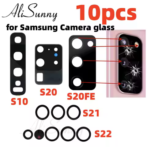 10set Back Camera Glass Lens Adhesive Sticker for Samsung Galaxy S20 S21 Plus S22 Ultra Note20 S20fe S10 Lite Note10 S10E