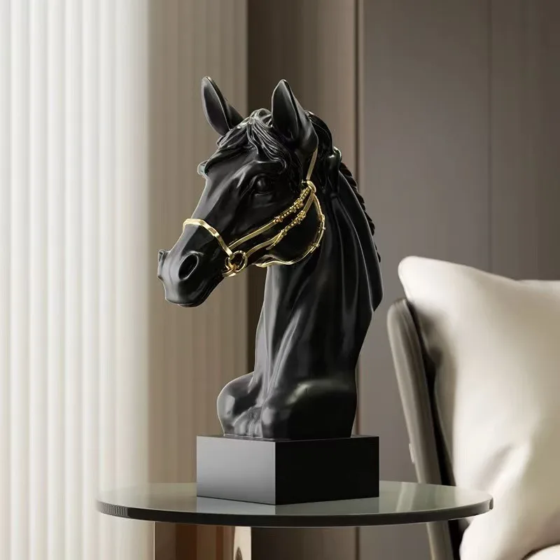 

Pendant Galloping Horse Head Resin Sculpture, Modern Abstract Home Decoration, Office Desk Artwork, Gift for Friends Sculpture