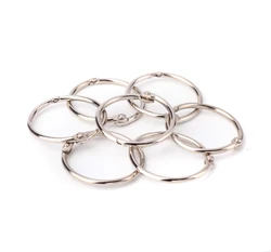 10/50pcs Loose-leaf Book DIY Ring Binder Albums Opening O Ring Locking Keychain Office Binding Supplies Craft Parts Supplies