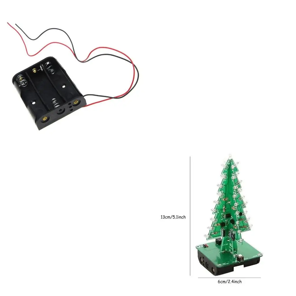 

For Electronic Three-Dimensional Christmas Tree LED DIY LED Flash Circuit Electronic Fun Suite Christmas Gift