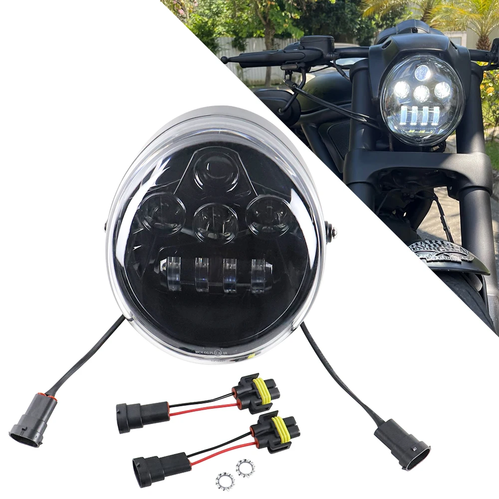 

LED Headlights For Motorcycles Harley Davidson VRod V-Rod VRSC VRSCA VRSCB VRSCF VRSCAW 2002-2017 High Low Beam Accessories