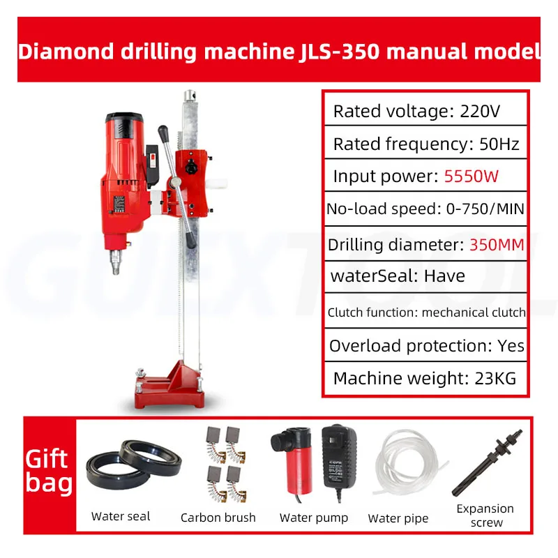 5550W Diamond Water Drilling Machine Increase Power Drilling Machine Engineering Concrete Opening