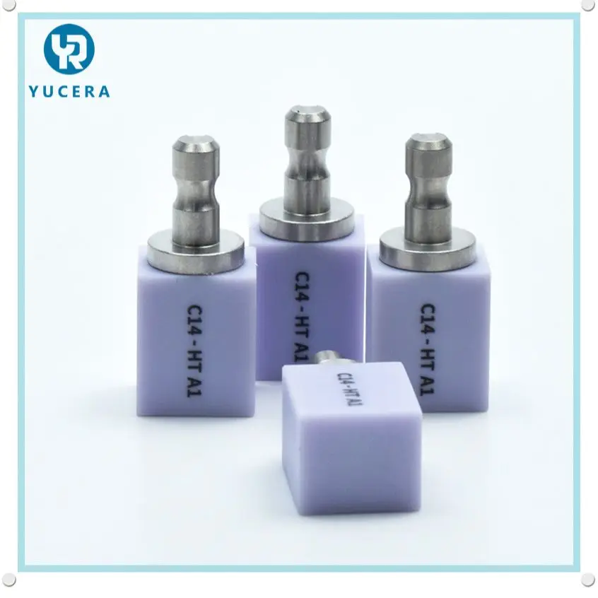 

Yucera C14 HT/LT Vita 16 Color Iithium Disillicate 5pcs/Box Dental Lab Glass Ceramic Block Cad Cam Block Beautiful Dentures