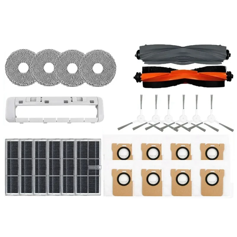 ABKB สําหรับ Xiaomi Mijia M30S D103CN หุ่นยนต์สูญญากาศเปลี่ยนชิ้นส่วนหลักแปรงด้านข้าง HEPA FILTER Mop ผ้าฝุ่นกระเป๋าอุปกรณ์เสริม