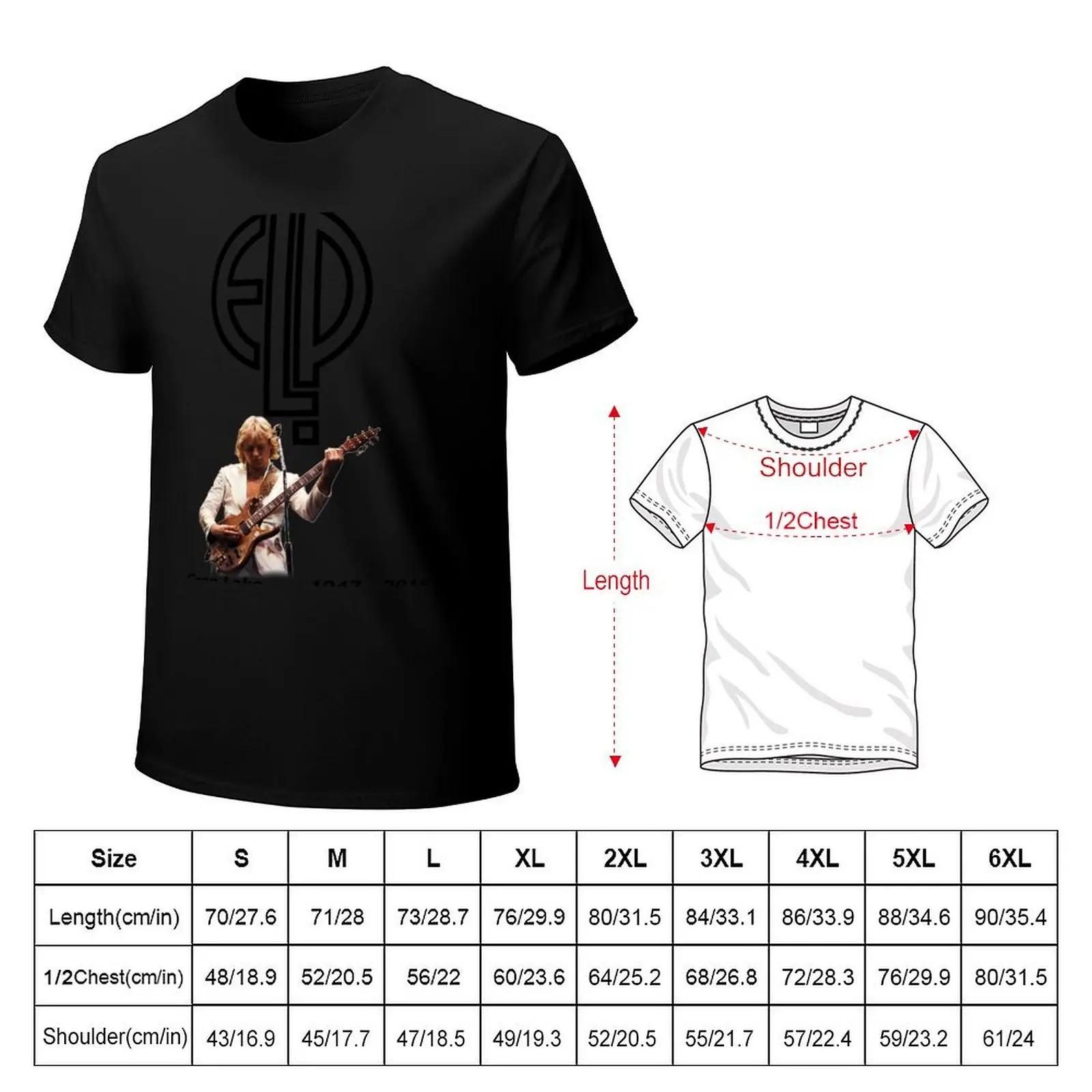 Greg Lake - Emerson Lake and Palmer Tribute T-Shirt street wear new edition clothing for men