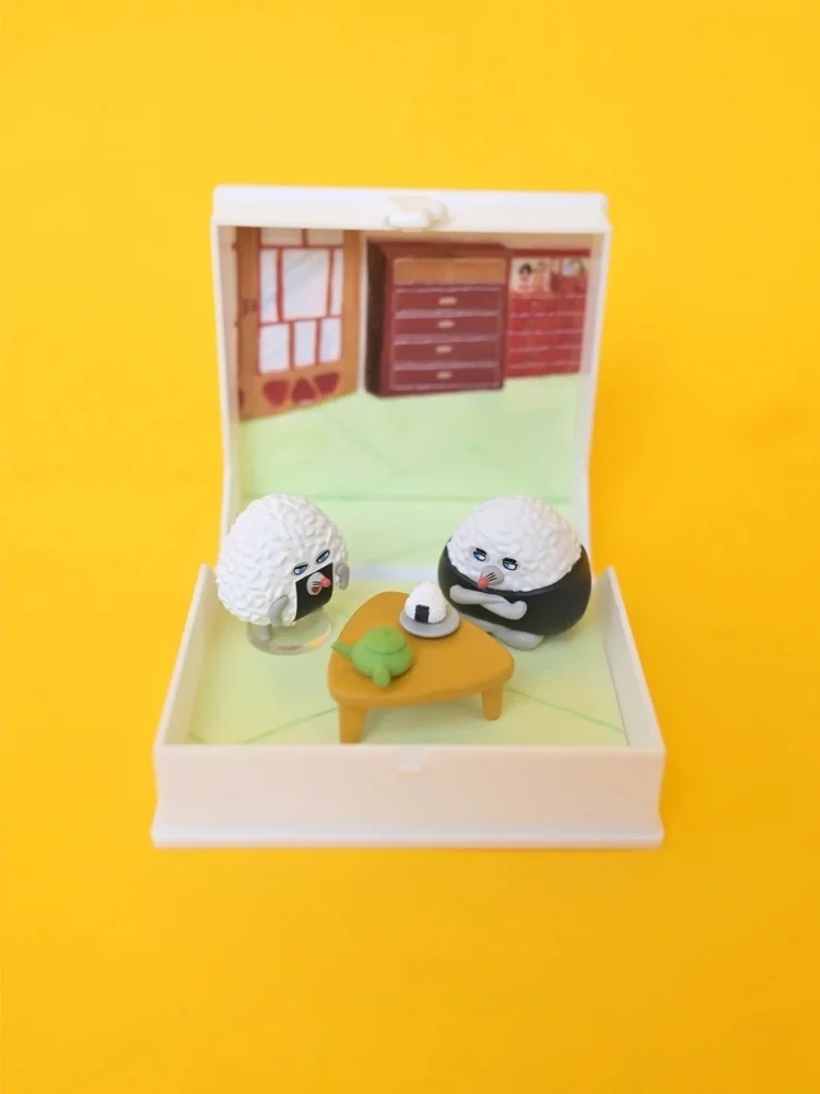 Miniaturowa scena z książką obrazkową: Złodziej chleba ucieka z świata książek, dekoracja na biurko, modna zabawka, kolekcjonerski blind box.