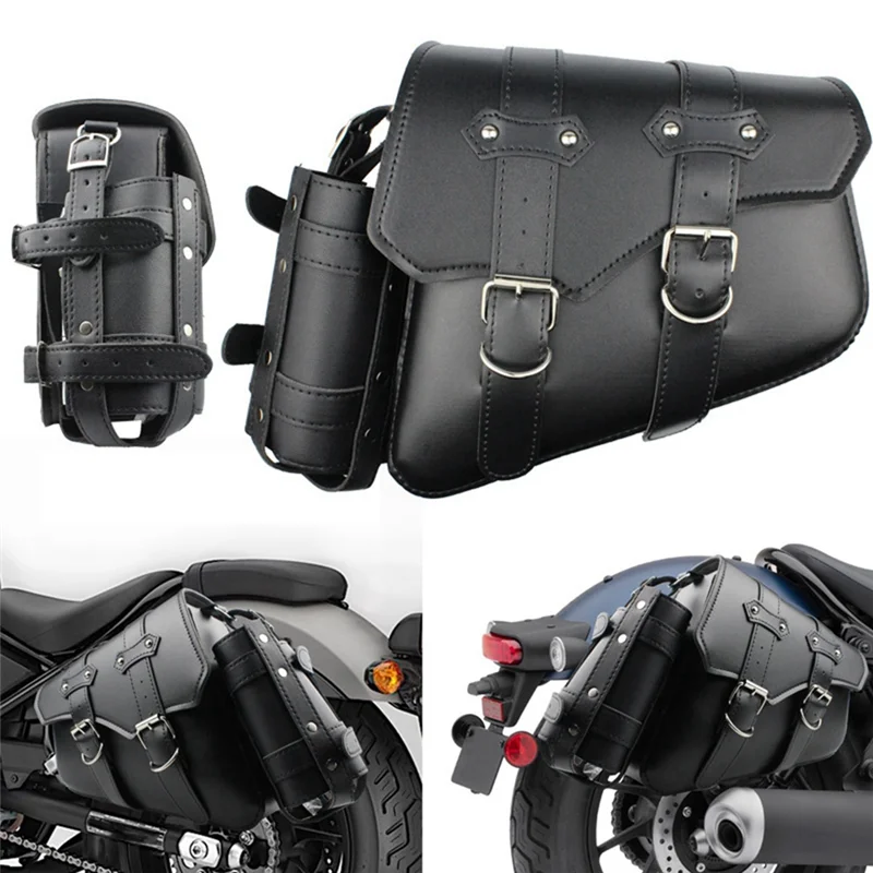 

A90E-Motorcycle Modified Side Bag Cruise Prince Car Modified Tool Bag Hanging Bag With Water Bottle Bag For Motorcycle