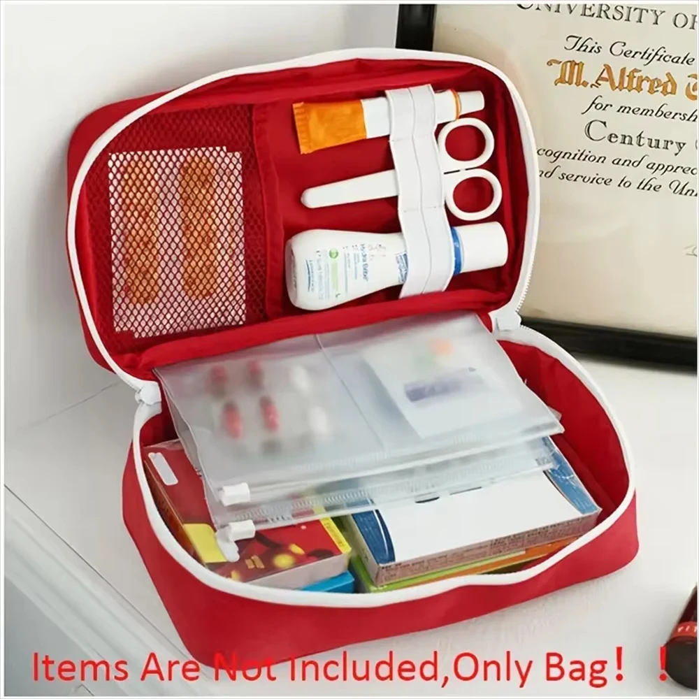 Botiquín de Primeros Auxilios, Bolsa de Supervivencia de Emergencia, Bolsa Organizadora de Medicamentos Resistente, Bolsa Portátil para Almacenamiento de Medicamentos, Bolsa de Rescate para Viajes