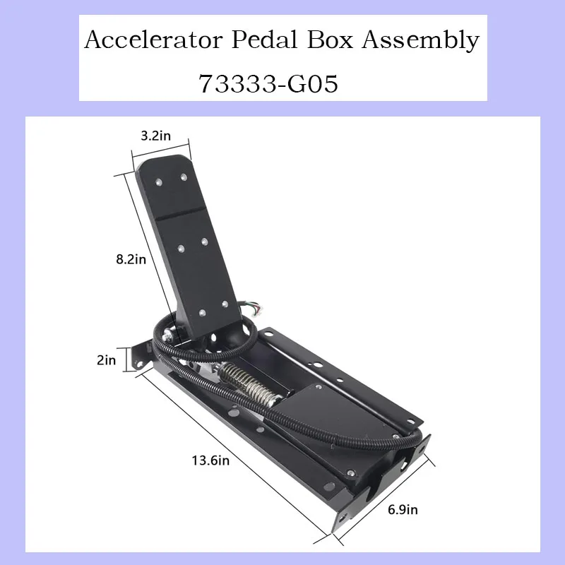 Golf Cart Accelerator Pedal Box Assembly 73333g05 73333-g05 Compatible with Golf Cart Ezgo Txt