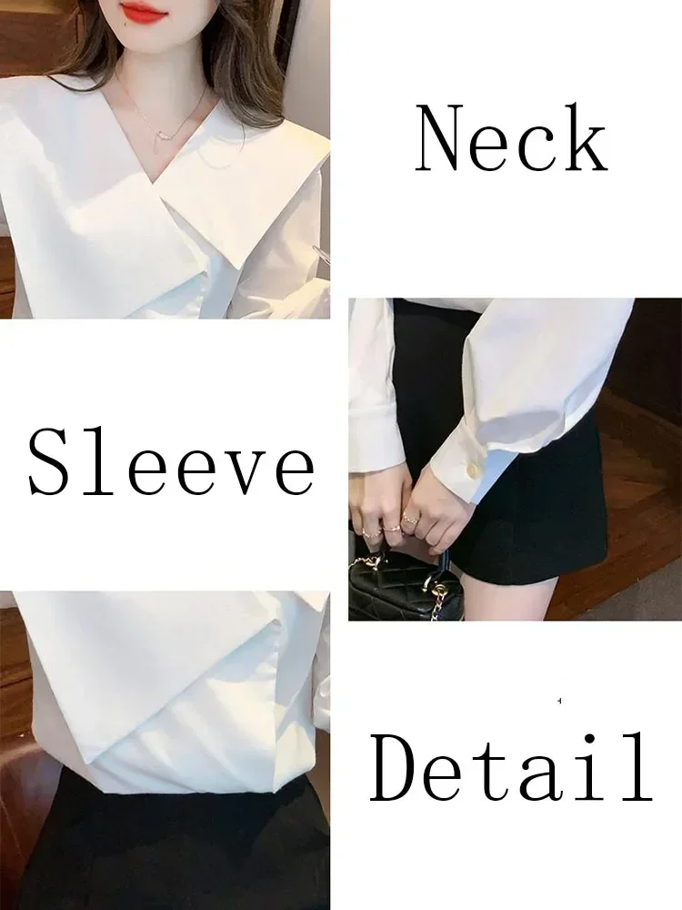 Camicie da donna alla moda per il tempo libero puro ed elegante manica a lanterna confortevole stile coreano sciolto tutto-fiammifero streetwear classico retrò da donna