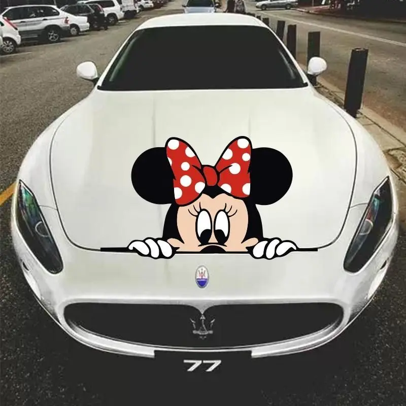 Sanrio Mickey Kawaii Anime Car Decoration Universal Sticker Car Stickers Water Proof Car Door Cover Body Decoration Cute 2024