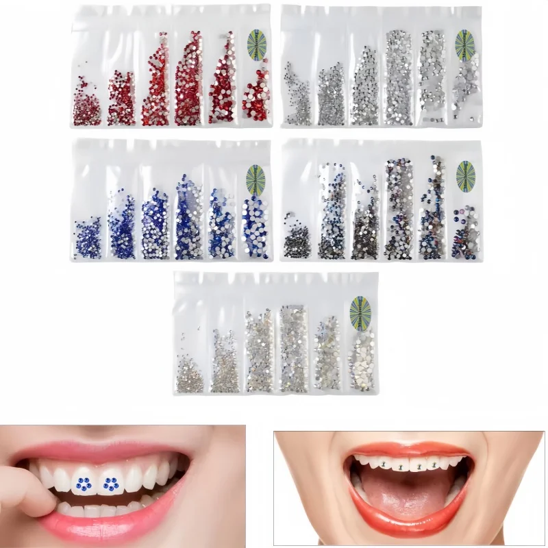 1 Set Teeth Gemston…