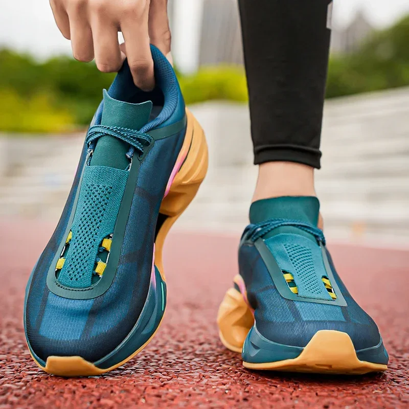 Alta qualidade tênis de corrida unisex designer esportes sapatos de corrida malha respirável confortável amortecimento tênis de treinamento de fitness