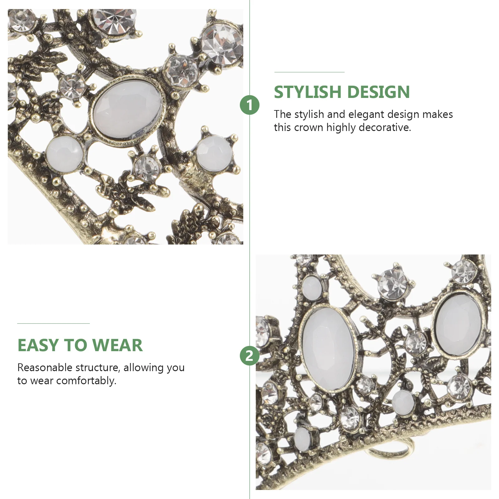 

Винтажные хрустальные стразы в стиле барокко, свадебная тиара, свадебная корона, элегантный головной убор для помолвки Quinceanera Prom