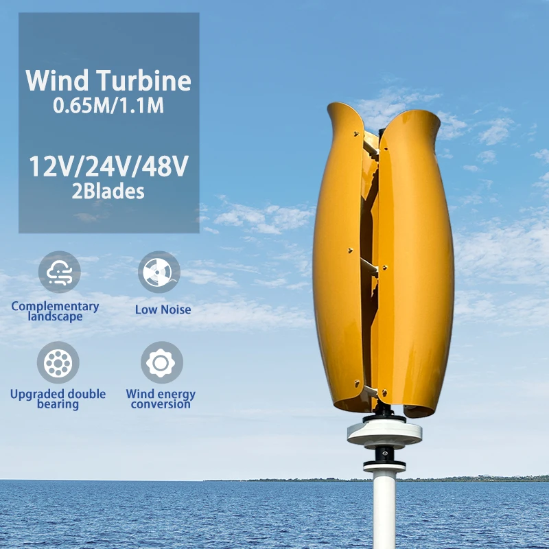 

Hot Free Energy Windmill 10KW 15KW Vertical Axis Permanent Maglev Wind Turbine Generator 12V 24V 48V With MPPT Controller