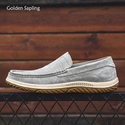 Golden Sapling Business Loafers Fashion Men's Casual Shoes Leisure Genuine Leather Party Flats Classics Men Loafer Platform Shoe