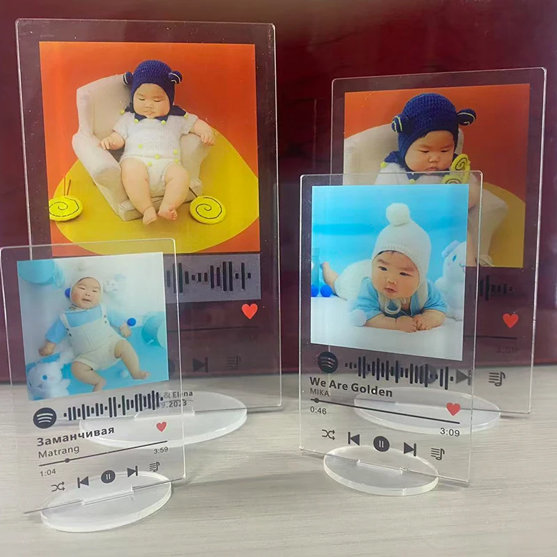 Jubiläums-Anpassung Spotify Musik-Plakette Geschenk Personalisierter Acryl-Fotorahmen Dekoration Maßgefertigtes Romantisches Geburtstagsgeschenk – Detail 7