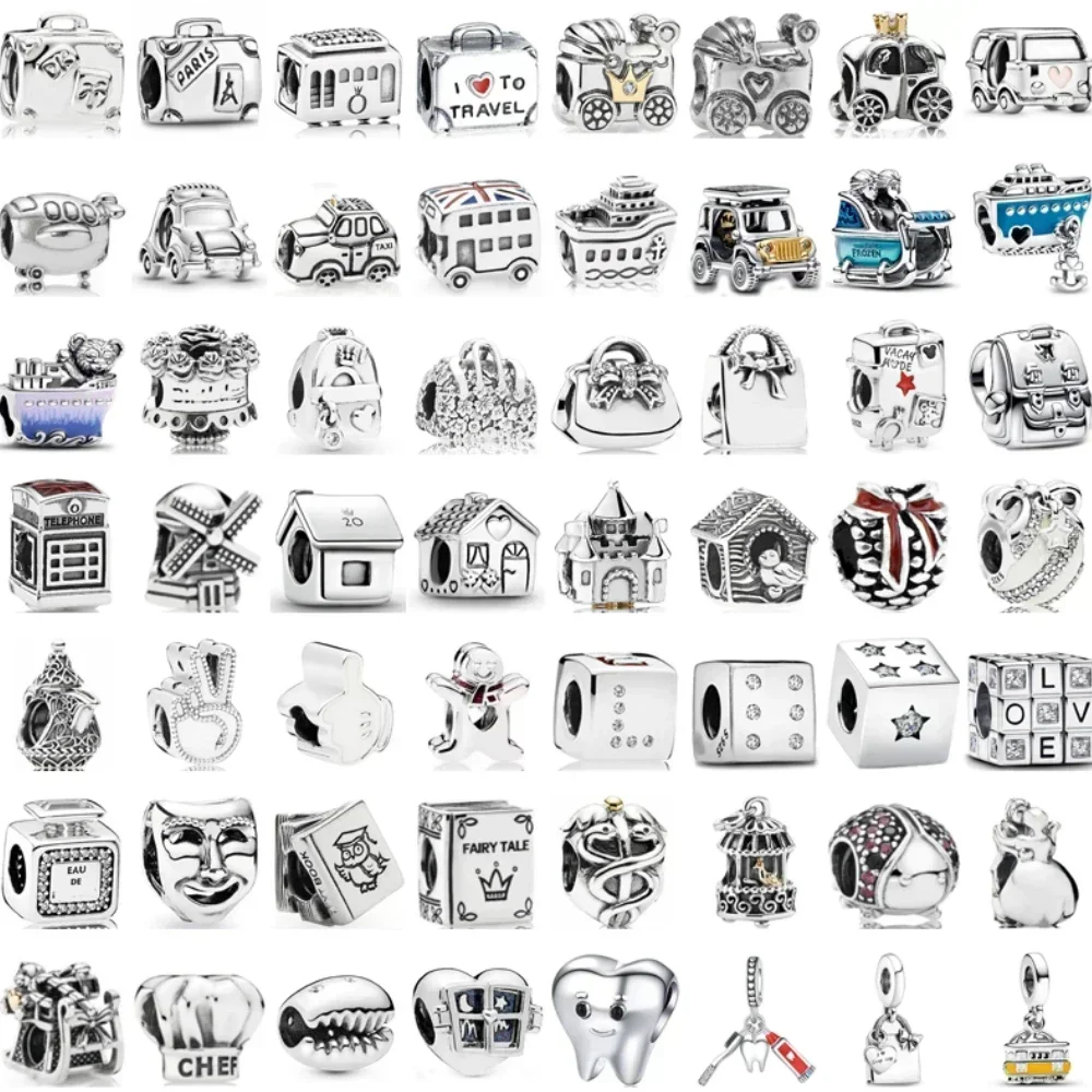 

Серебряные бусины 925, римский Колизей, венецианский мост Риальта, подвеска, подходит для женщин, браслет, подарок, изготовление ювелирных изделий своими руками